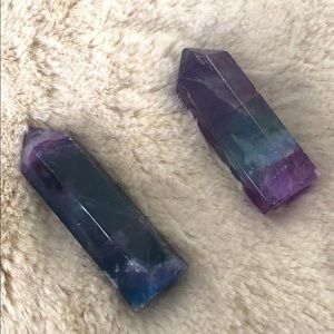 Rainbow Fluorite Points